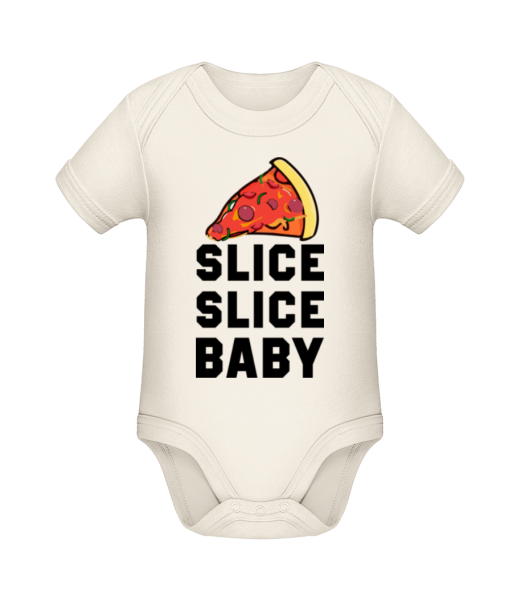 Pizza Slice Slice Baby - Organic Baby Body - Cream - Front