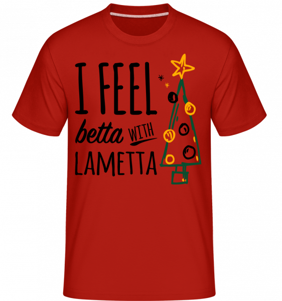 I Feel Betta With Lametta -  Shirtinator Men's T-Shirt - Red - Front