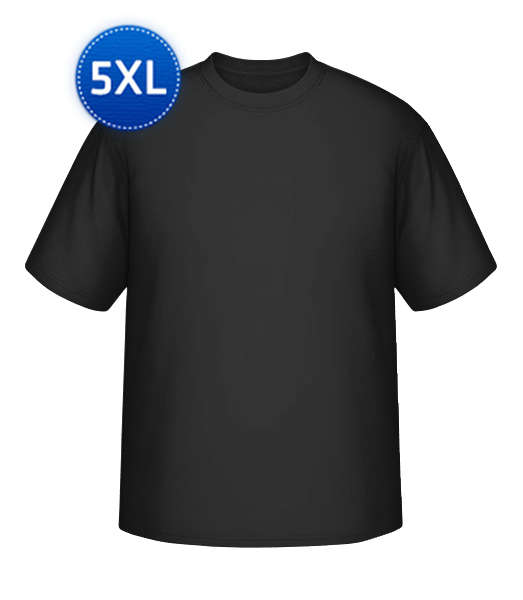 Men's Large sizes T-Shirt - Black - Front