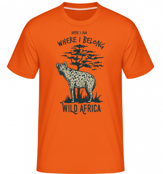 Hyena -  Shirtinator Men's T-Shirt - Orange - Front