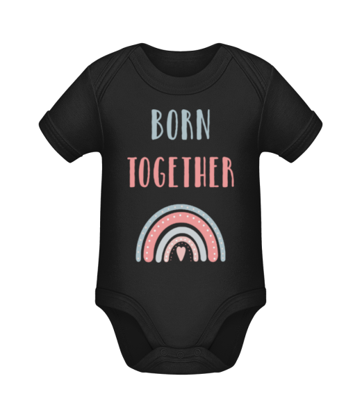 Born Together - Organic Baby Body - Black - Front