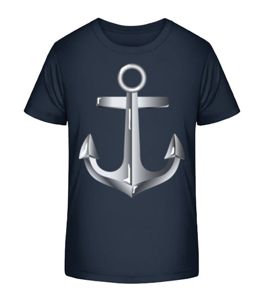Anchor Comic Silver - Kid's Bio T-Shirt Stanley Stella - Navy - Front