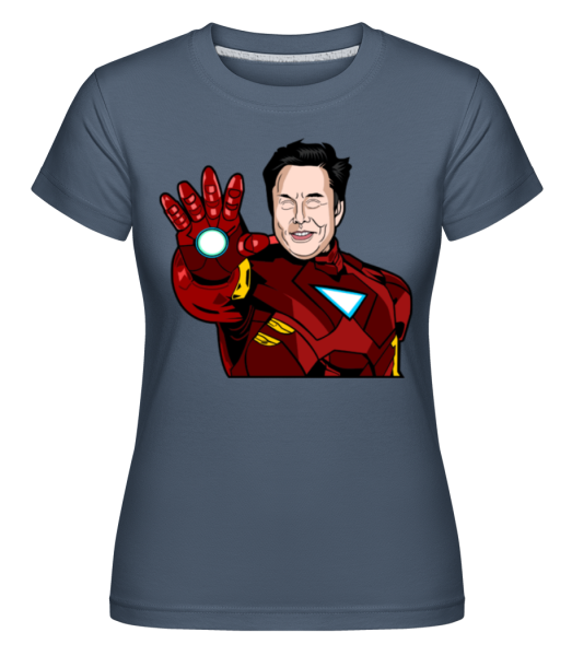 Elon Musk Iron Man -  Shirtinator Women's T-Shirt - Denim - Front