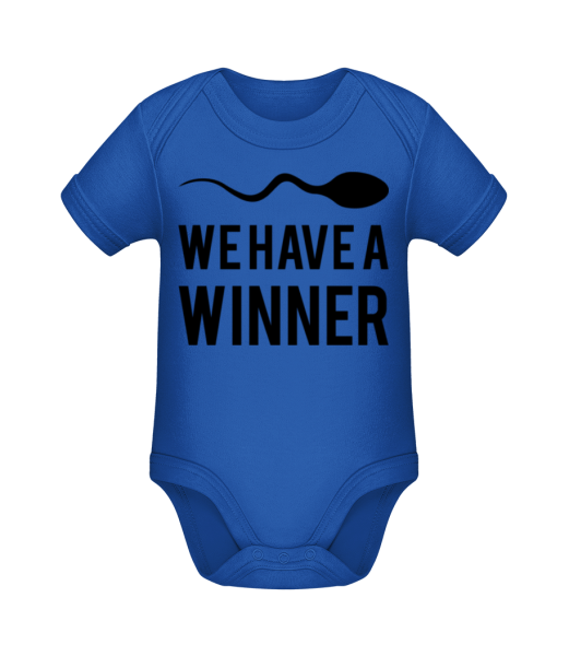 Sperm Winner - Baby Bio Strampler - Royalblau - Vorne