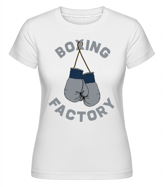 Boxing Factory - Shirtinator Frauen T-Shirt - Weiß - Vorn