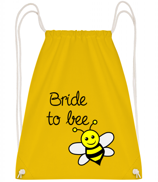 Bride To Bee - Drawstring Backpack - Yellow - Vorn