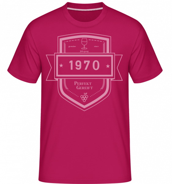 Perfekt Gereift 1970 - Shirtinator Männer T-Shirt - Magenta - Vorn