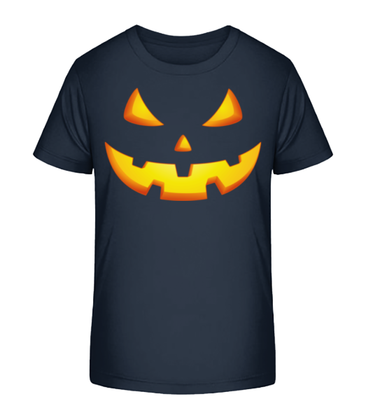 Pumpkin Face Evil - Kid's Bio T-Shirt Stanley Stella - Navy - Front