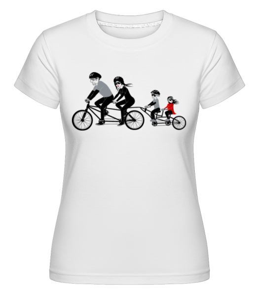 Bicycle Family -  Shirtinator Women's T-Shirt - White - Front