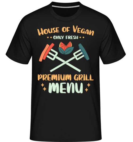 House Of Vegan -  Shirtinator Men's T-Shirt - Black - Front