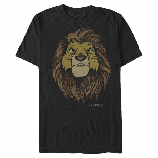 Disney - The Lion King - Simba Africa - Men's T-Shirt - Black - Front