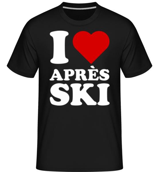 I Love Après Ski -  Shirtinator Men's T-Shirt - Black - Front
