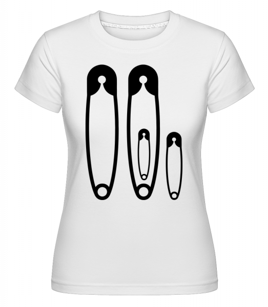 Family Safety Pins -  Shirtinator Women's T-Shirt - White - Vorn