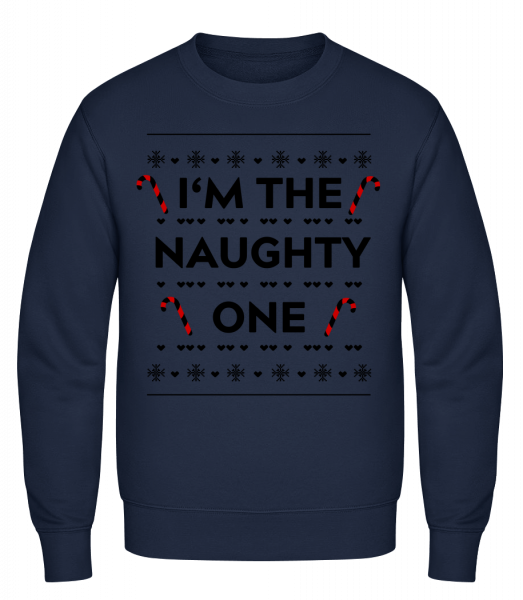 I'm The Naughty One - Men's Sweatshirt - Navy - Front