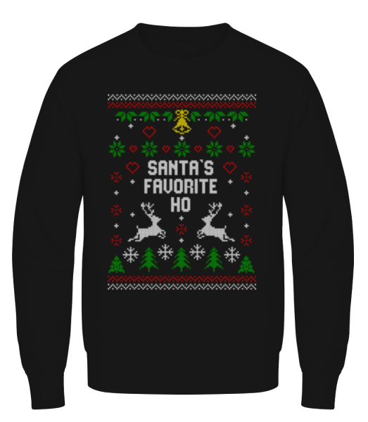 Santa's Favorite Ho - Men's Sweatshirt - Black - Front