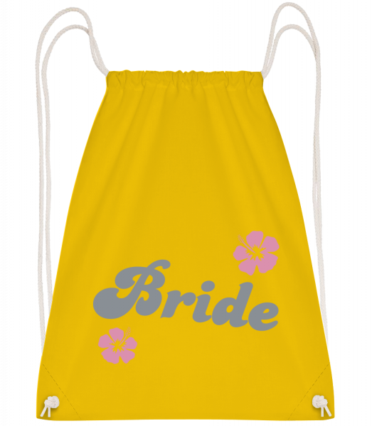 Bride - Drawstring Backpack - Yellow - Vorn