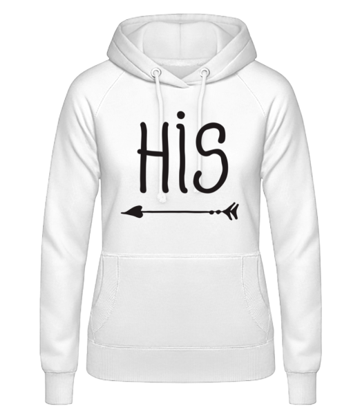 His - Women's Hoodie - White - Front