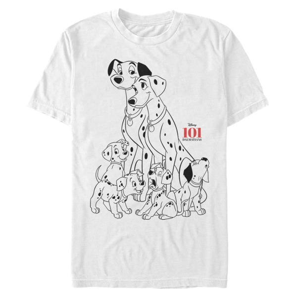 Disney Classics - 101 Dalmatiner - Skupina Dog Pile - Männer T-Shirt - Weiß - Vorne