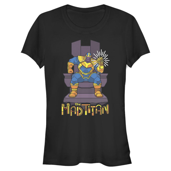 Marvel - Avengers - Thanos Titan Throne - Frauen T-Shirt - Schwarz - Vorne