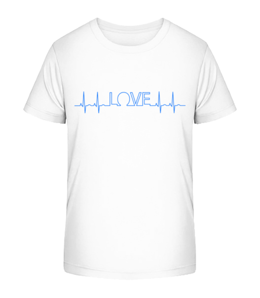 Love Heartbeat - Kinder Bio T-Shirt Stanley Stella - Weiß - Vorne