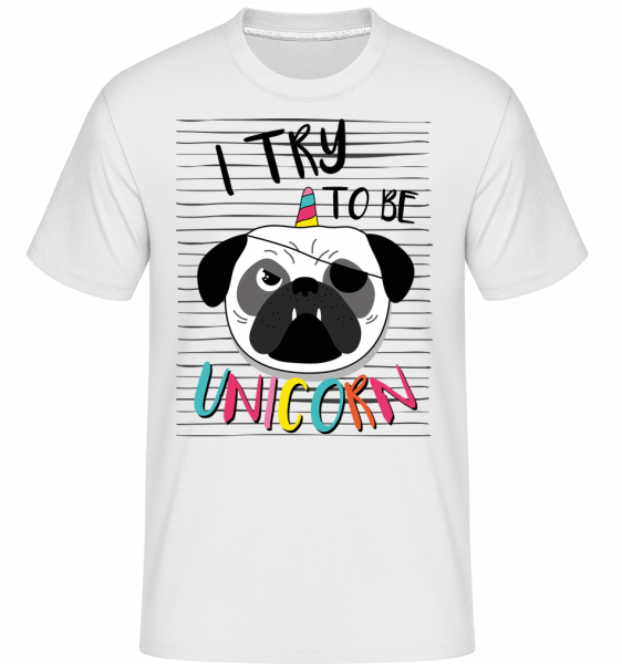 Unicorn Dog -  Shirtinator Men's T-Shirt - White - Front