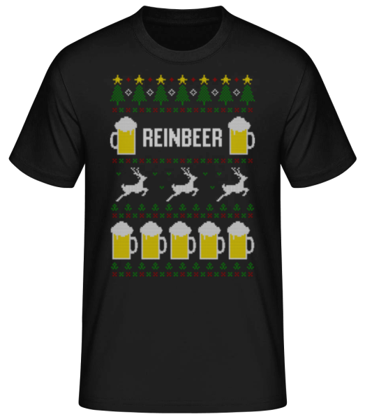 Reinbeer - Männer Basic T-Shirt - Schwarz - Vorne