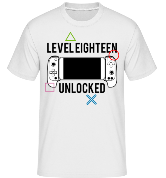 Level Eighteen Unlocked -  Shirtinator Men's T-Shirt - White - Front