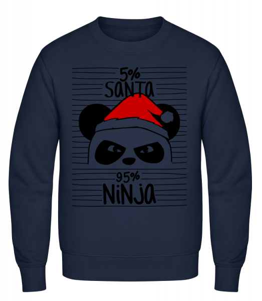 Santa Ninja Panda - Men's Sweatshirt - Navy - Front