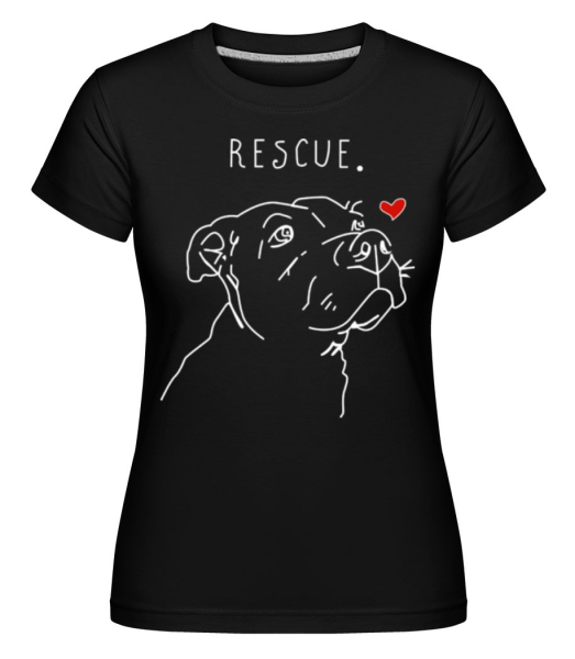 Rescue Dog -  Shirtinator Women's T-Shirt - Black - Front