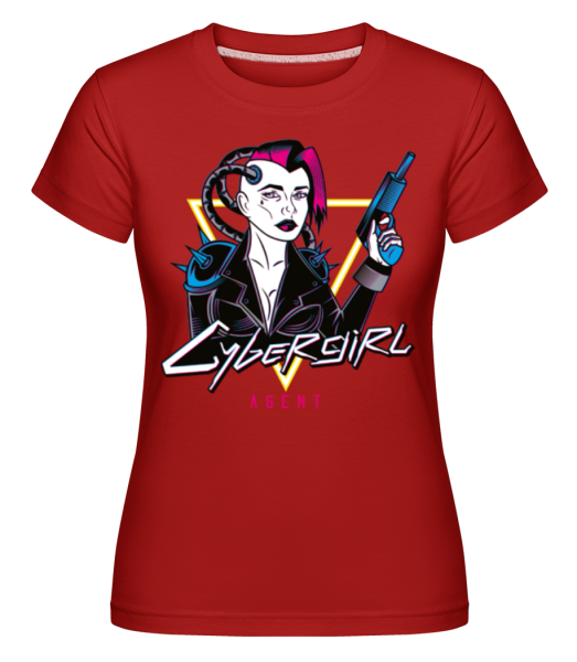 Cybergirl Agent -  Shirtinator Women's T-Shirt - Red - Front