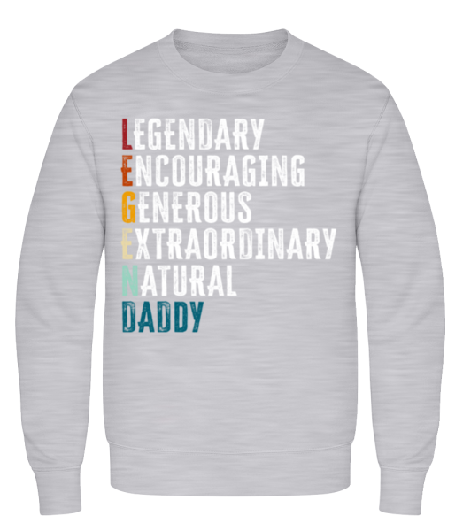 Legend Daddy - Men's Sweatshirt - Heather grey - Front