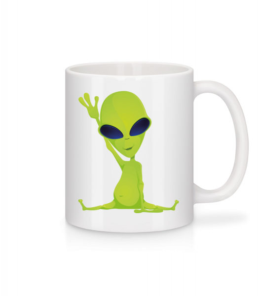 Alien Does Yoga - Mug - White - Front