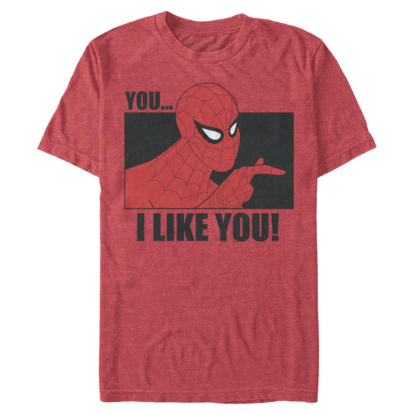 Marvel - Spider-Man - Spider-Man I Like You - Männer T-Shirt - Rot meliert - Vorne