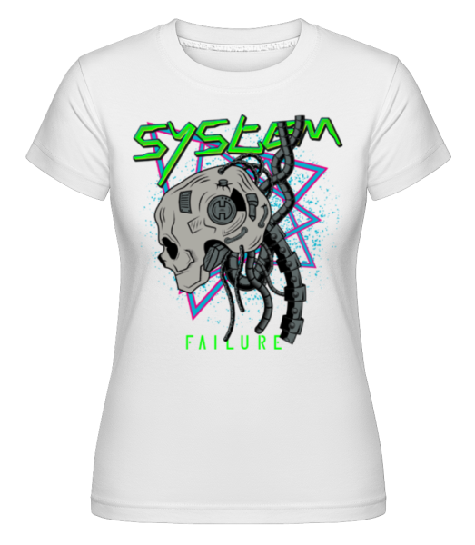 Cyberpunk System Fehler - Shirtinator Frauen T-Shirt - Weiß - Vorne