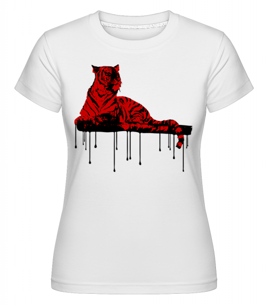 Red Tiger -  Shirtinator Women's T-Shirt - White - Vorn