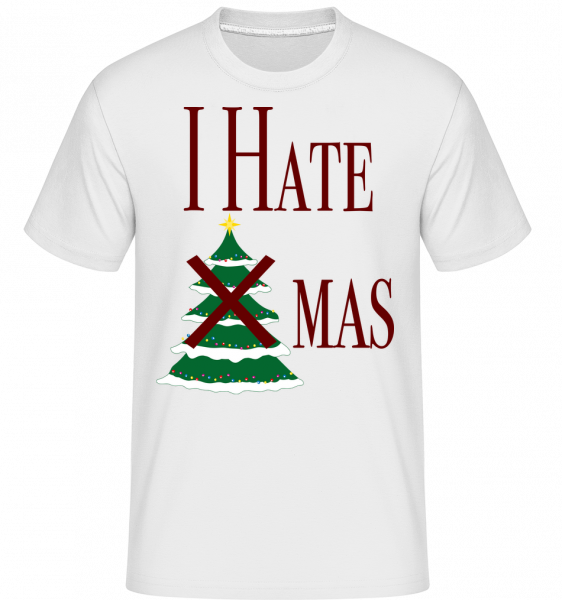 I Hate Xmas - Shirtinator Männer T-Shirt - Weiß - Vorn