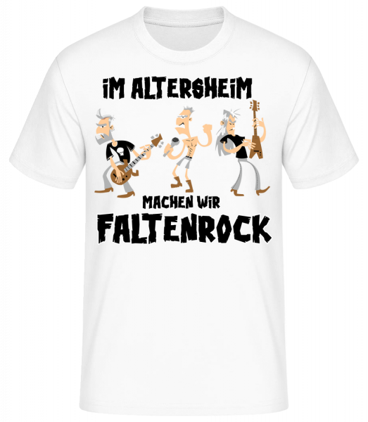 Faltenrock Im Altersheim - Männer Basic T-Shirt - Weiß - Vorn