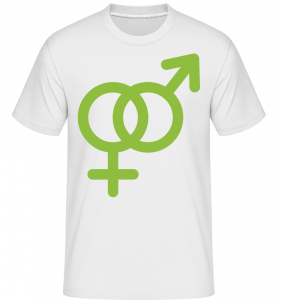 Male/Female Love Icon - Shirtinator Männer T-Shirt - Weiß - Vorn
