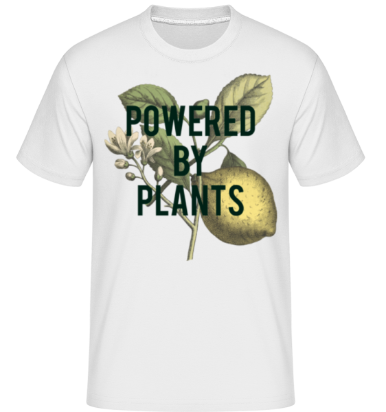 Powered By Plants -  Shirtinator Men's T-Shirt - White - Front