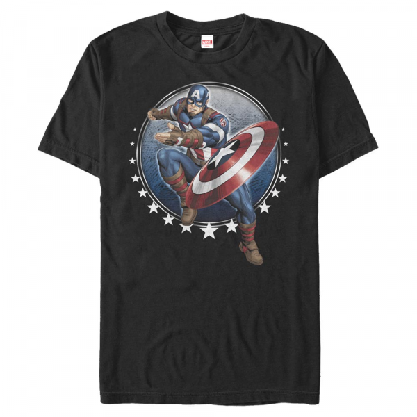 Marvel - Captain America Captain Toss - Men's T-Shirt - Black - Front