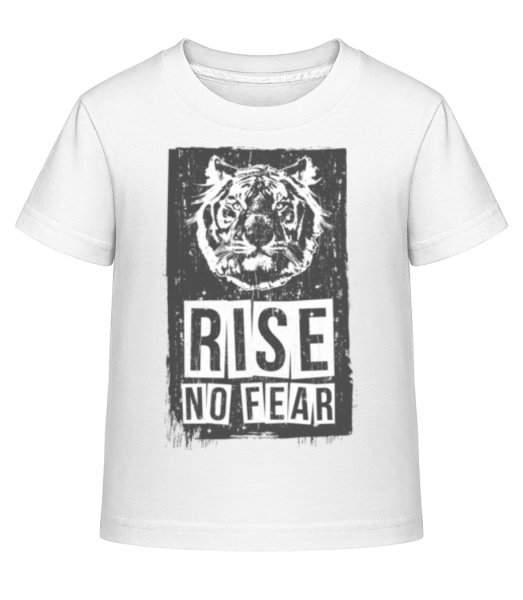 Rise No Fear Tiger - Kinder Shirtinator T-Shirt - Weiß - Vorne