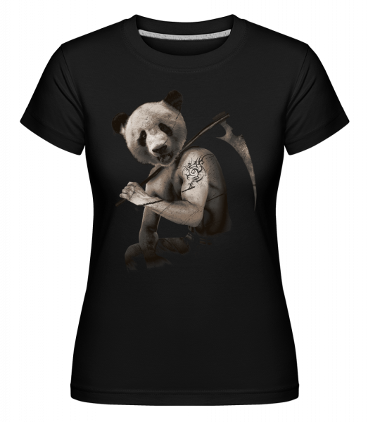 Scythe Panda -  Shirtinator Women's T-Shirt - Black - Front
