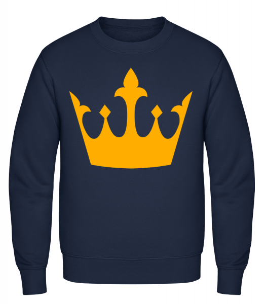 Queen's Crown Yellow - Classic Set-In Sweatshirt - Navy - Vorn