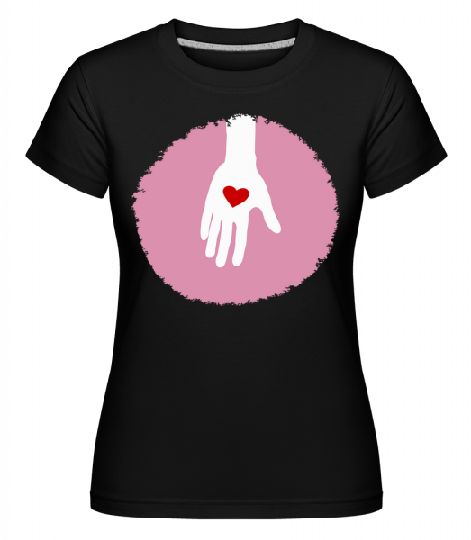 Hand With Heart -  Shirtinator Women's T-Shirt - Black - Vorn