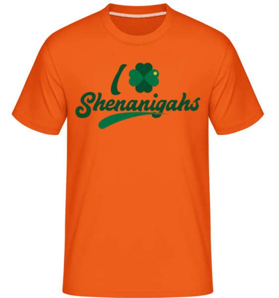 I Love Sheanigans - Shirtinator Männer T-Shirt - Orange - Vorne
