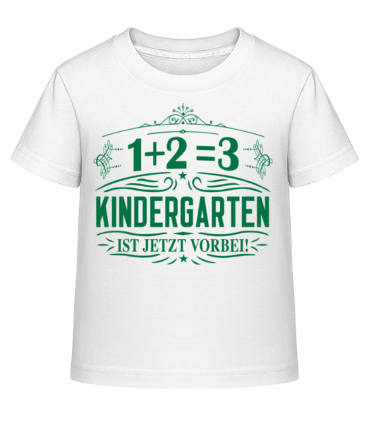 Kindergarten Ist Vorbei - Kinder Shirtinator T-Shirt - Weiß - Vorne