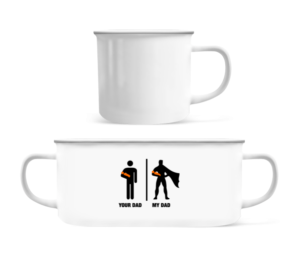 Your Dad, My Dad - Enamel-cup - White - Front