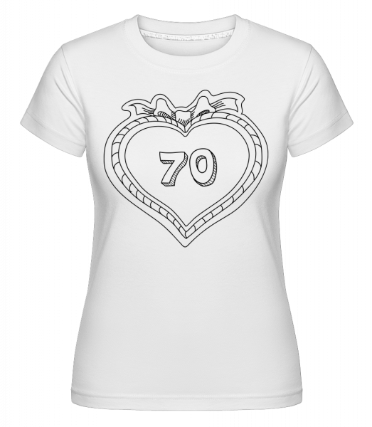 70er Geburtstag - Shirtinator Frauen T-Shirt - Weiß - Vorn