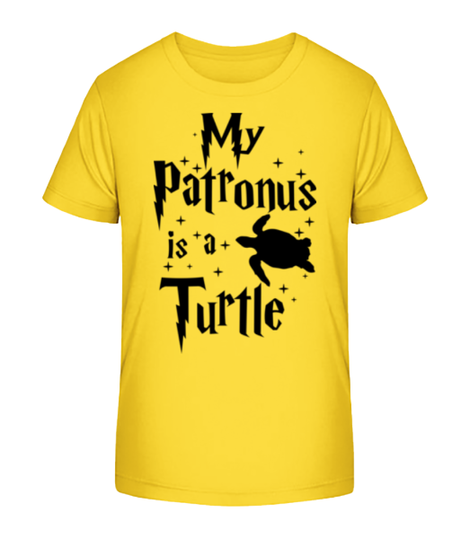 My Patronus Is A Turtle - Kinder Bio T-Shirt Stanley Stella - Gelb - Vorne