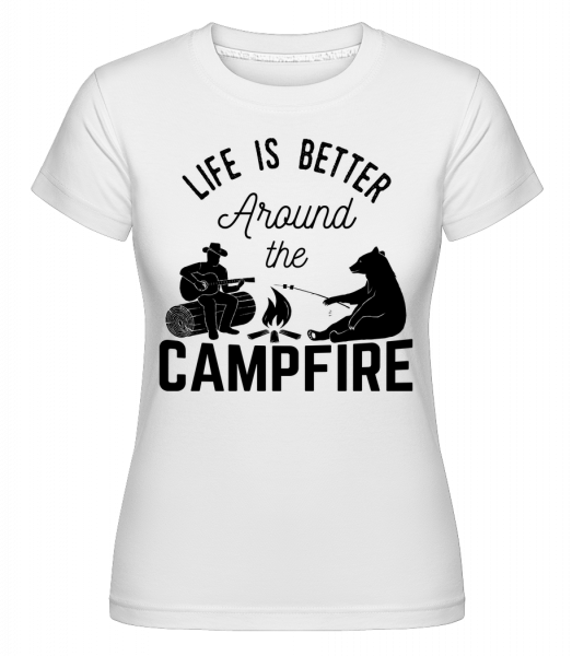 Around The Campfire -  Shirtinator Women's T-Shirt - White - Front